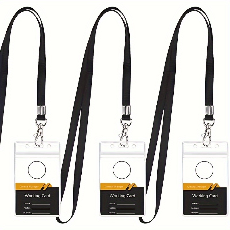 투명 방수 명찰 카드 홀더, 끈이 있는 플라스틱 ID  - Lanyard Badge Holder 리뷰 및 가격